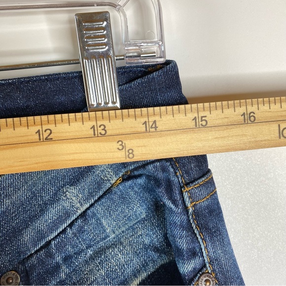 Seven 7 Womens Bootcut Jeans Sz 6 Distressed Stretch Mid Rise Denim Embroidery - Picture 11 of 14